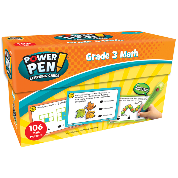Teacher Created Resources Power Pen® Learning Cards - Math Grade 3 TCR6013